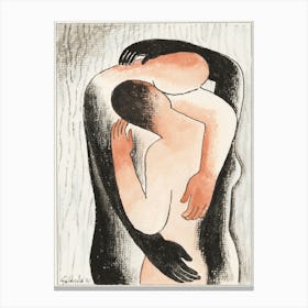 Embrace (1930), Mikuláš Galanda Canvas Print