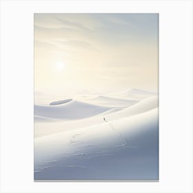 Man In The Snow Canvas Print