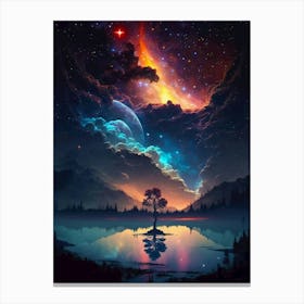 Nebula universe Canvas Print
