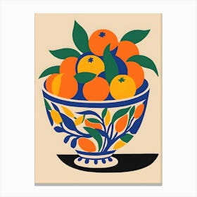 Oranges In A Bowl Canvas Print