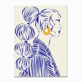 Woman With A Ponytail Canvas Print