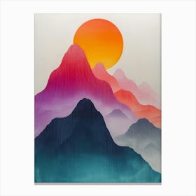 Sunrise In The Mountains 3 Canvas Print