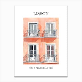 Lisbon Travel And Architecture Poster 4 Canvas Print