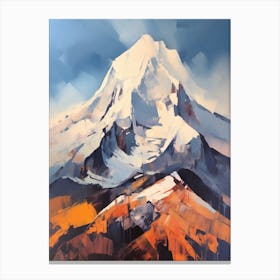 Mont Blanc France 2 Mountain Painting Canvas Print