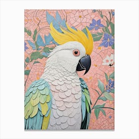 Mosaic Pastel Cockatoo Canvas Print