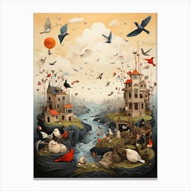 Birds In The Sky art print Canvas Print