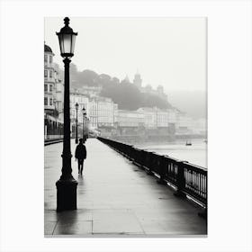 San Sebastian, Spain, Black And White Analogue Photography 4 Canvas Print