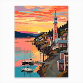 Port Townsend Retro Pop Art 1 Canvas Print