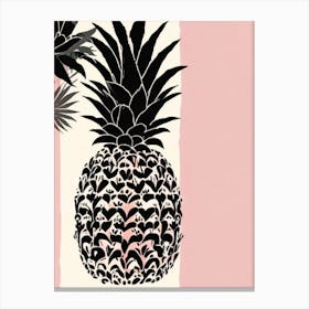 Pineapple On A Pink Background Canvas Print