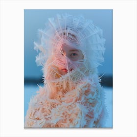 "Intricate Details: Ethereal Woman in Pastel' 1 Canvas Print