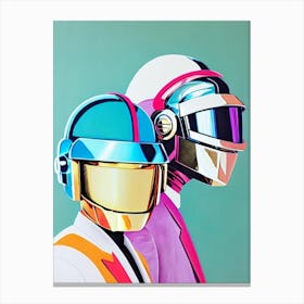 Daft Punk Colourful Illustration Canvas Print