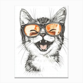 Cat In Sunglasses 14 Canvas Print