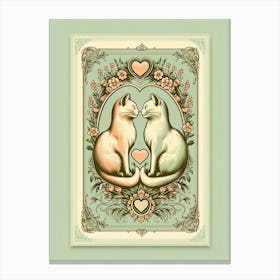 Cats In Love Canvas Print
