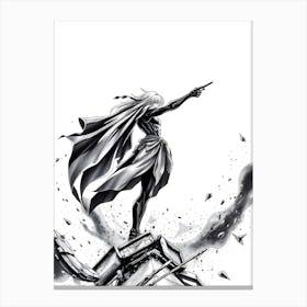 Olympus Style Anime Figure Canvas Print