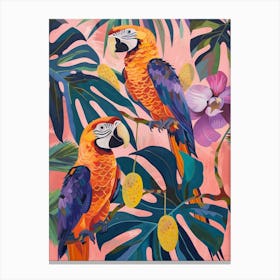 Tropical Jungle Birds 1 Canvas Print