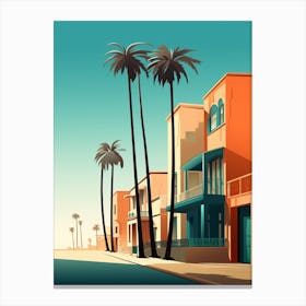 Newport Beach California Mediterranean Style Illustration 2 Canvas Print