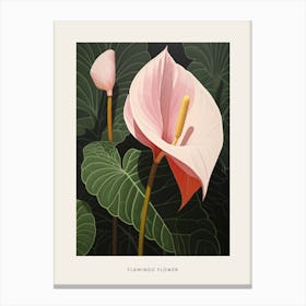 Flower Illustration Flamingo Flower 2 Poster Canvas Print