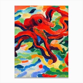 Pacific Octopus Matisse Inspired Canvas Print