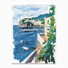 Travel Poster Happy Places Sorrento 3 Canvas Print