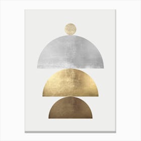 Golden geometric art 3 Canvas Print