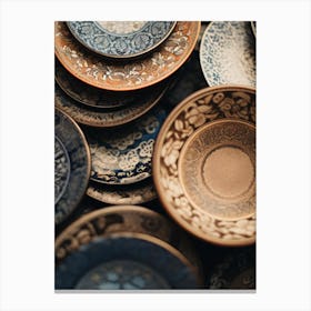 Collection Of Plates 2 Canvas Print