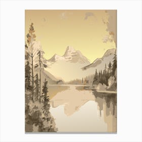 Mountain Landscape Painting Canvas Print