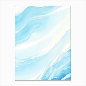 Blue Ocean Wave Watercolor Vertical Composition 134 Canvas Print