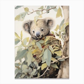 Storybook Animal Watercolour Koala 3 Canvas Print