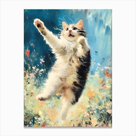 Cat Jumping Canvas Print