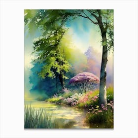 Tree By The Water Canvas Print