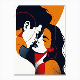 Kissing Couple, Valentine's Day Canvas Print
