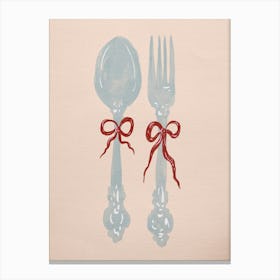 Fork And Spoon Canvas Print