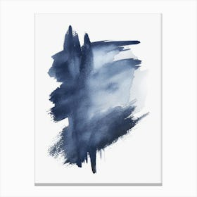Blue Paint Brush Stroke Canvas Print