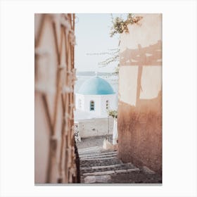 Santorini Dome, Portrait Canvas Print