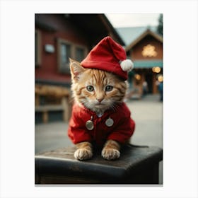 Santa Cat 1 Canvas Print