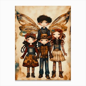 Steampunk Fairy Children Canvas Print