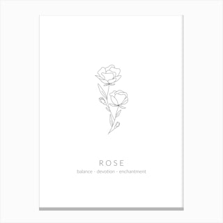 Rose Birth Flower Canvas Print