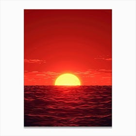 Sunset Over The Ocean 91 Canvas Print