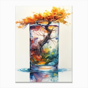 Tree In A Glass 1 Canvas Print