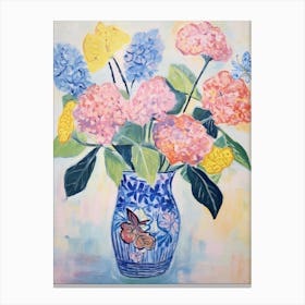 Flower Painting Fauvist Style Hydrangea Canvas Print