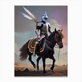 Knight On Horseback 1 Canvas Print