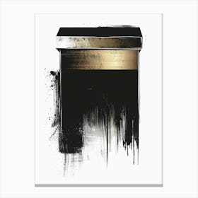 Gold And Black 96 Canvas Print