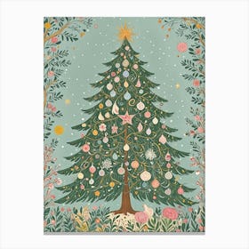 Pastel Christmas Tree no1 Canvas Print