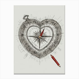 Heart Compass 15 Canvas Print