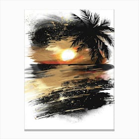 Sunset At The Beach 37 Canvas Print