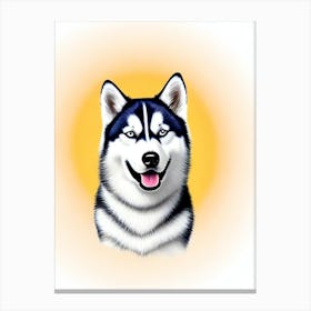 Siberian Husky Illustration dog Canvas Print