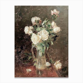 Roses In A Vase 14 Canvas Print