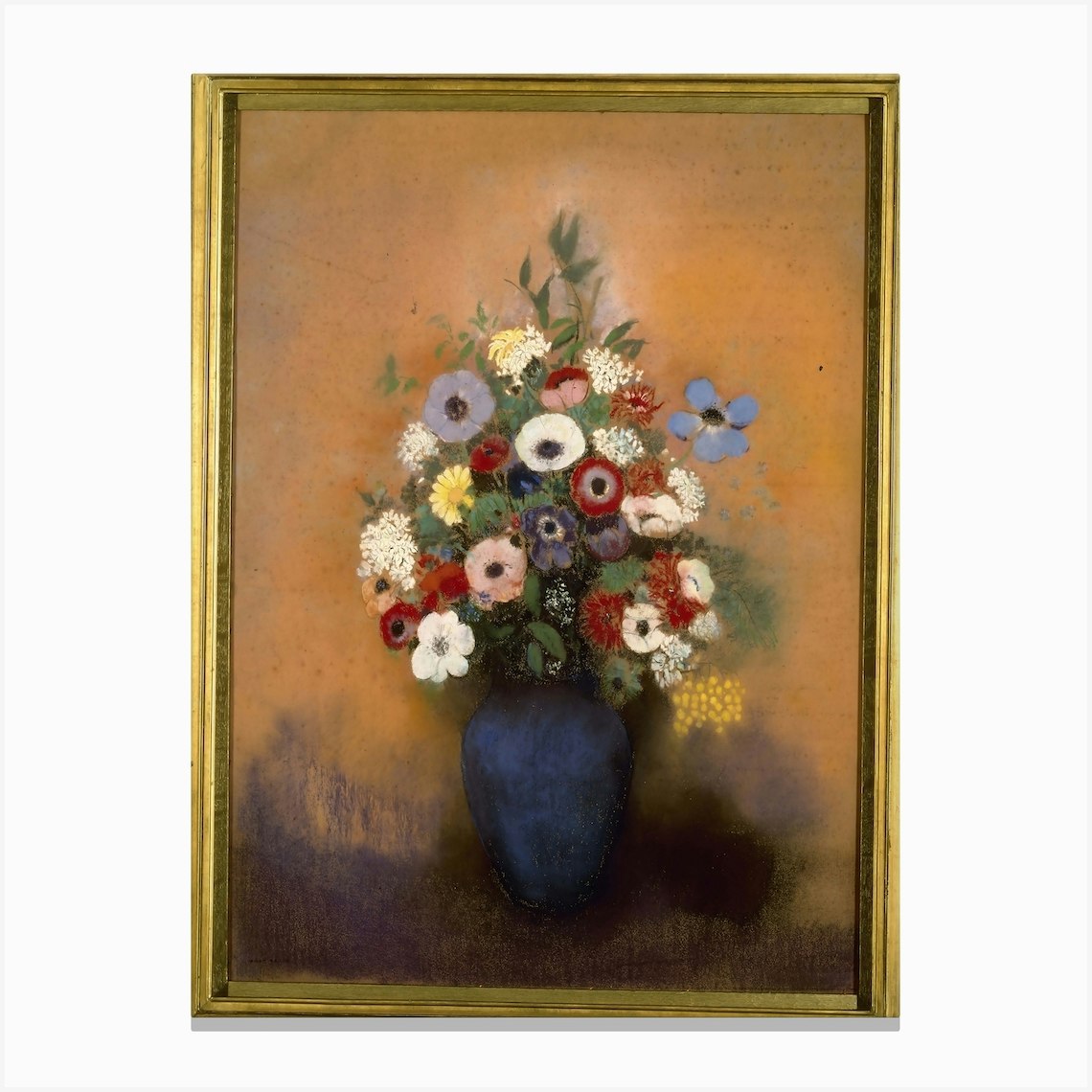 Anémones Et Lilas Dans Un Vase Bleu, Odilon Redon Canvas Print by Fy! Classic Art Prints and Posters