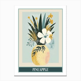 Pineapple Tree Illustration Flat 7 Poster Canvas Print