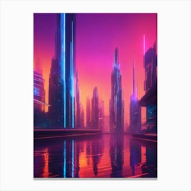 Futuristic Cityscape 1 Canvas Print